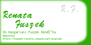 renata fuszek business card